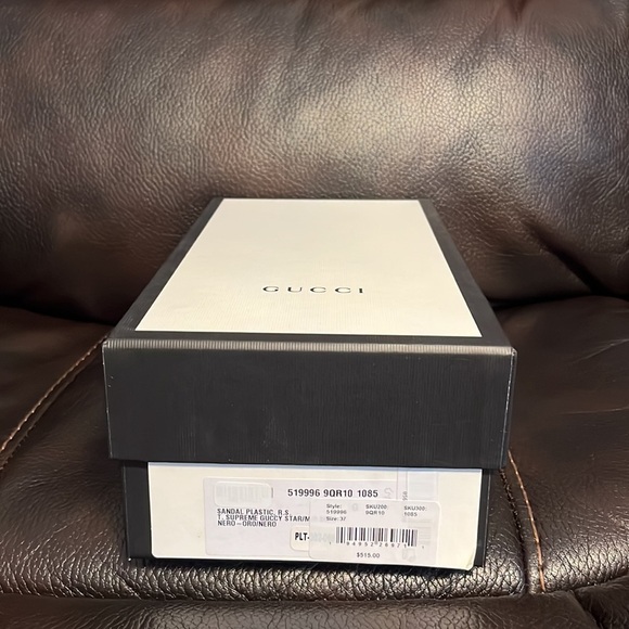 FINAL DROP / SALE!! Gucci Guccy limited edition leather logo sandals slides NWB - Picture 9 of 10